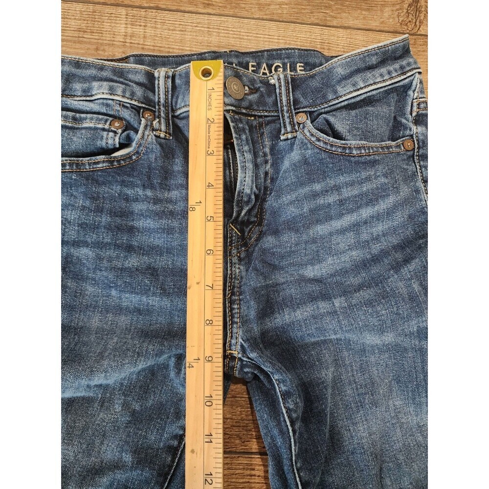 American Eagle Next Level Flex Men Teen Skinny Slim Jeans Sz 30x32 Daek - Picture 9 of 11